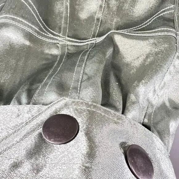 Free people light green satin cropped pant size 2 4 - Picture 10 of 12